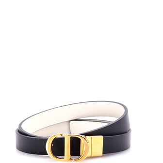 Christian Dior 30 Montaigne Reversible Belt Leather Thin