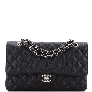 Chanel Classic Double Flap Bag Quilted Caviar Medium