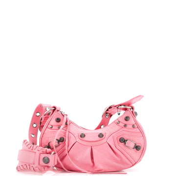 Balenciaga Le Cagole Giant Studs Shoulder Bag Leather XS