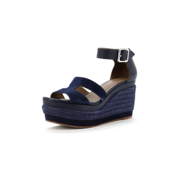Hermes Women's Elda Wedge Espadrilles Suede