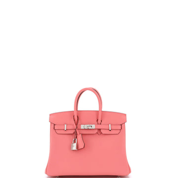 Hermes Birkin Handbag Pink Swift with Palladium Hardware 25