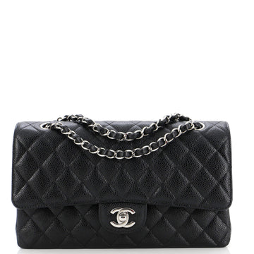 Chanel Classic Double Flap Bag Quilted Caviar Medium