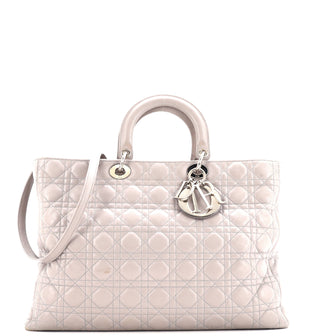 Christian Dior Lady Dior Bag Cannage Quilt Lambskin XL