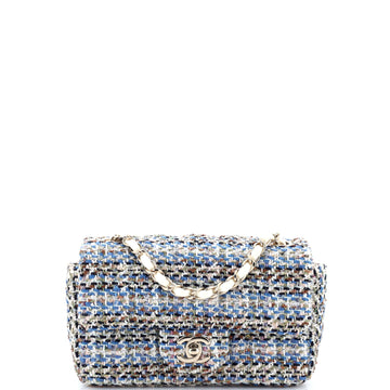 Chanel Classic Single Flap Bag Quilted Tweed Mini