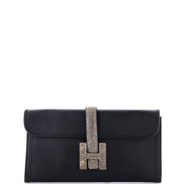 Hermes Jige Elan Clutch Swift with Lizard 29