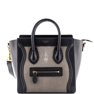 Celine Luggage Bag Stingray and Leather Nano