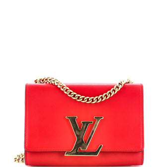 Louis Vuitton Chain Louise Clutch Leather MM