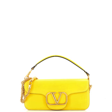 Valentino Garavani VLogo Loco Flap Shoulder Bag Leather Medium