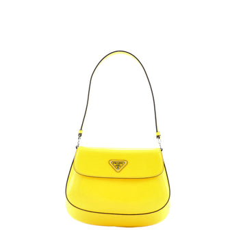 Prada Cleo Flap Shoulder Bag Spazzolato Leather Small