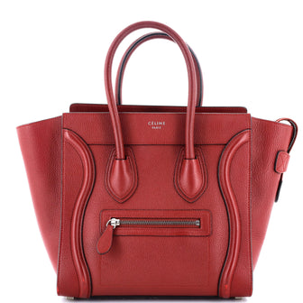 Celine Luggage Bag Grainy Leather Micro