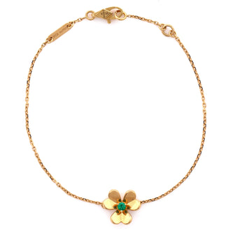 Van Cleef & Arpels Frivole Bracelet 18K Yellow Gold with Emerald Mini
