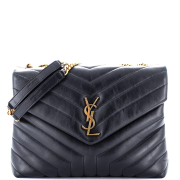 Saint Laurent Loulou Shoulder Bag Matelasse Chevron Leather Medium