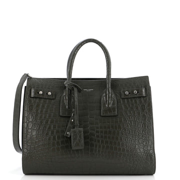 Saint Laurent Sac de Jour Souple Bag Crocodile Embossed Leather Small