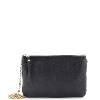 Louis Vuitton Double Zip Pochette Monogram Empreinte Leather