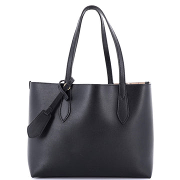 Burberry Reversible Tote Haymarket Coated Canvas and Leather Small