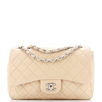 Chanel Classic Single Flap Bag Quilted Lambskin Jumbo
