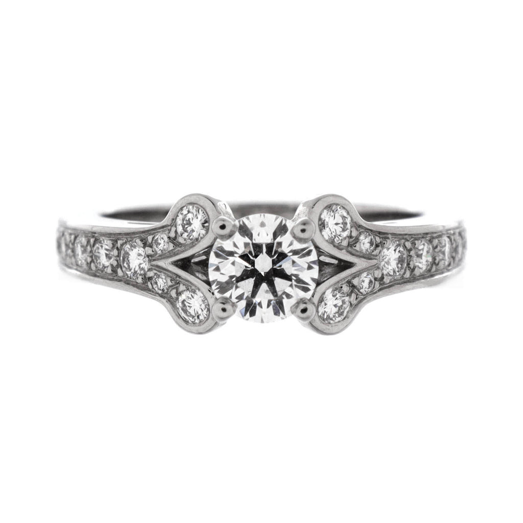 Cartier Ballerine Solitaire Ring Platinum with RBC Diamond and