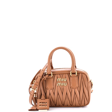 Miu Miu Arcadie Top Handle Bag Matelasse Leather Small