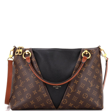 Louis Vuitton V Tote Monogram Canvas and Leather MM