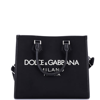 Dolce & Gabbana Logo Shopping Tote Nylon Small