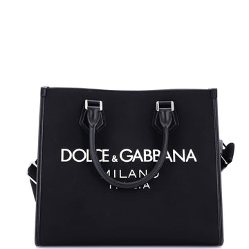 Dolce & Gabbana Logo Shopping Tote Nylon Small