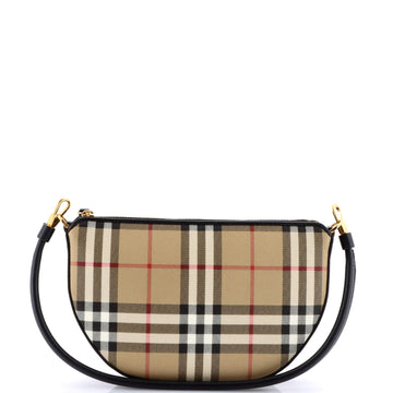 Burberry Olympia Pouch Shoulder Bag Vintage Check Coated Canvas