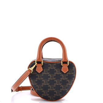 Celine Heart Bag Triomphe Coated Canvas Medium