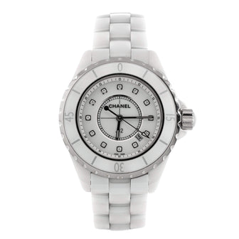 Chanel J12 Quartz Watch Ceramic and Stainless Steel with Diamond Markers 33