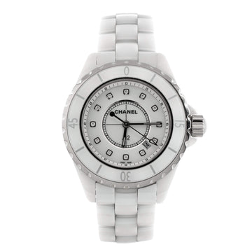 Chanel J12 Quartz Watch Ceramic and Stainless Steel with Diamond Markers 33