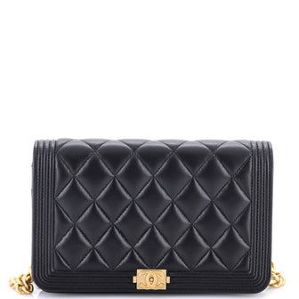 Chanel Boy Wallet on Chain Quilted Lambskin