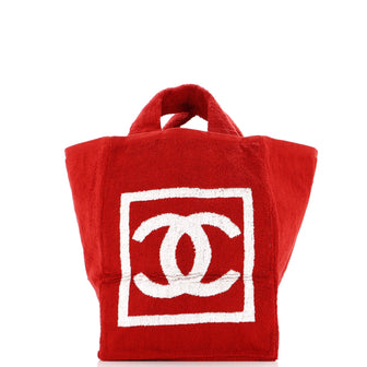 Chanel CC Beach Tote Terry Cloth Small