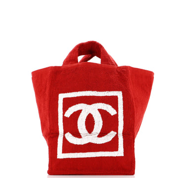 Chanel CC Beach Tote Terry Cloth Small