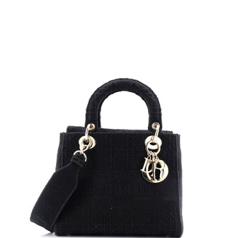 Christian Dior Lady D-Lite Bag Cannage Embroidered Canvas Medium