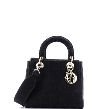 Christian Dior Lady D-Lite Bag Cannage Embroidered Canvas Medium
