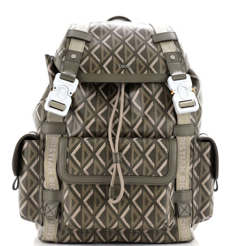 Christian Dior Hit the Road Backpack CD Diamond Coated Canvas