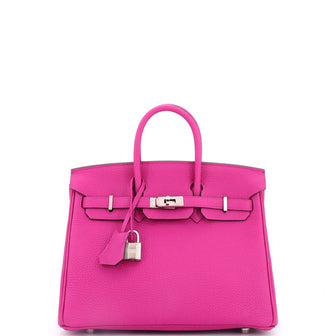 Hermes Birkin Handbag Pink Togo with Palladium Hardware 25