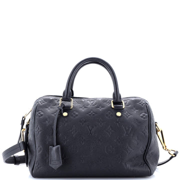 Louis Vuitton Speedy Bandouliere Bag Monogram Empreinte Leather 25