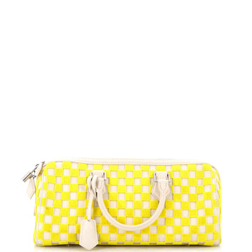 Louis Vuitton Speedy Cube Bag Damier Cubic Leather and Velvet East West