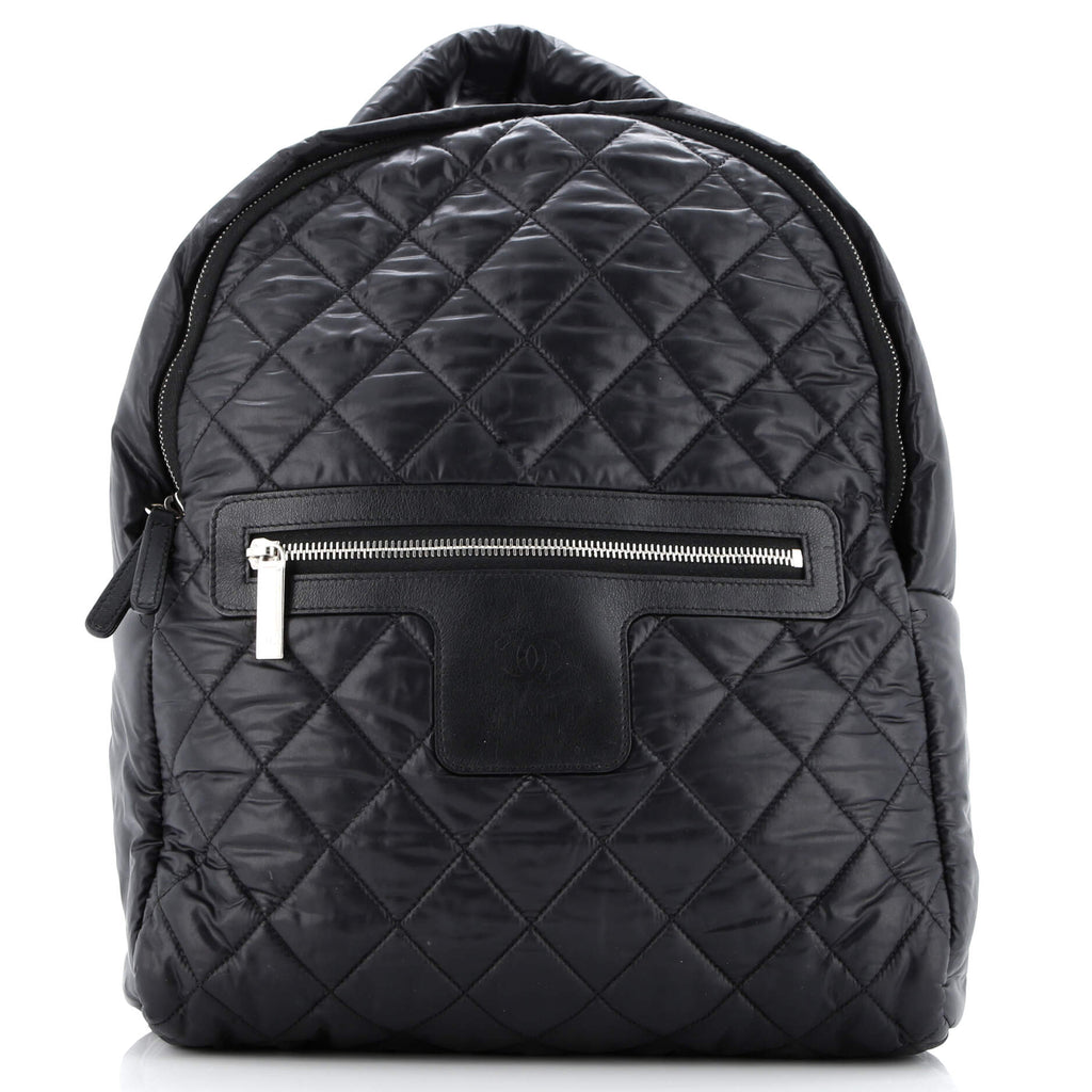 Chanel Coco Cocoon Backpack Quilted Nylon Large Black 3299491 display picture 2