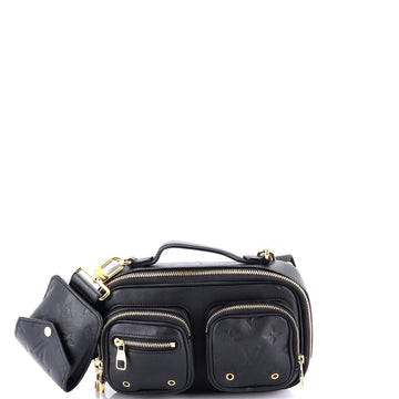 Louis Vuitton Utility Crossbody Bag Calfskin with Embossed Monogram Detail