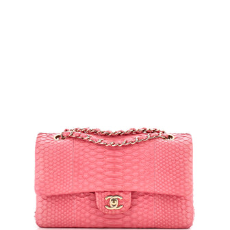 Chanel Classic Double Flap Bag Python Medium