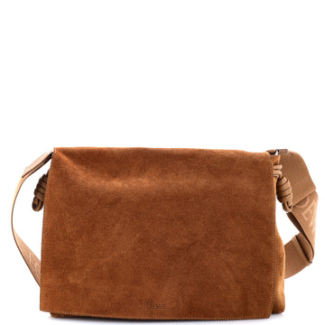 Loewe Flamenco Knot Satchel Suede