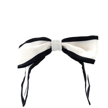 Chanel Bow Hair Tie Printed Silk