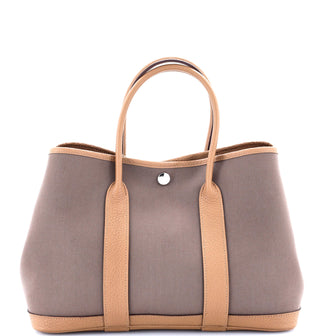Hermes Garden Party Tote Toile and Leather 30
