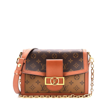 Louis Vuitton Dauphine Shoulder Bag Reverse Monogram Canvas MM