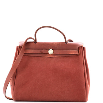 Hermes Herbag Toile and Leather PM