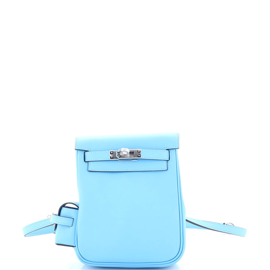 hermes mini backpack Hermes Kelly Jump Backpack Swift Mini Blue 3315851