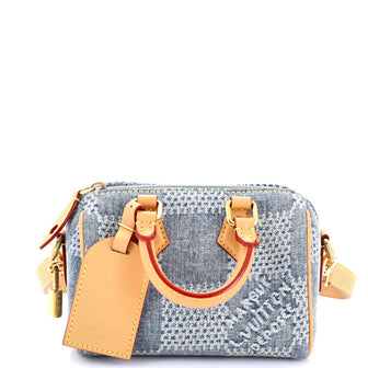 Louis Vuitton Speedy Bandouliere Bag 3D Damier Giant Denim 18
