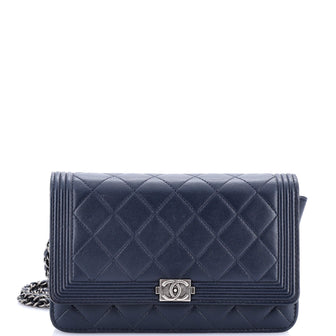 Chanel Boy Wallet on Chain Quilted Lambskin