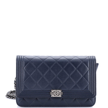 Chanel Boy Wallet on Chain Quilted Lambskin